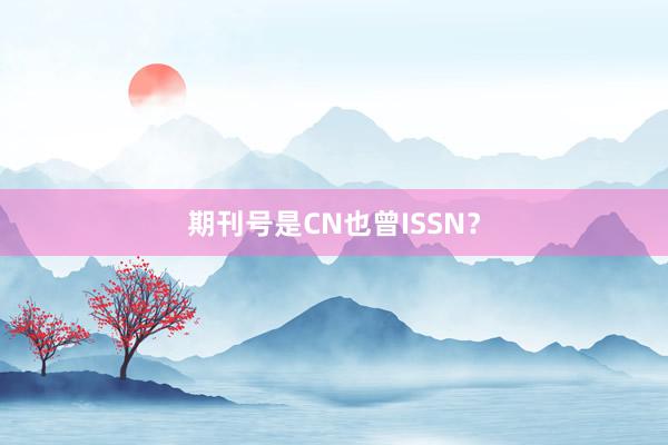 期刊号是CN也曾ISSN？